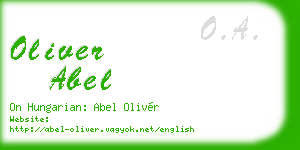 oliver abel business card