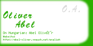 oliver abel business card